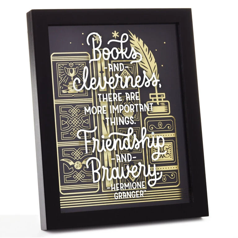 Hallmark Harry Potter™ Friendship And Bravery Hermione Granger™ Framed Quote Sign, 8x10