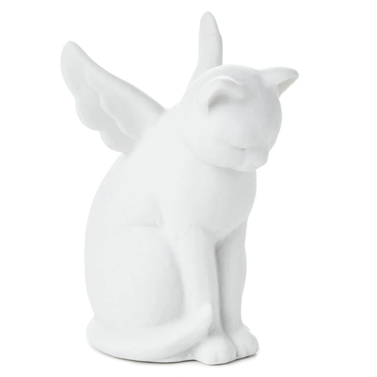 Hallmark Cat Angel Figurine Pet Memorial Gift, 3.25"