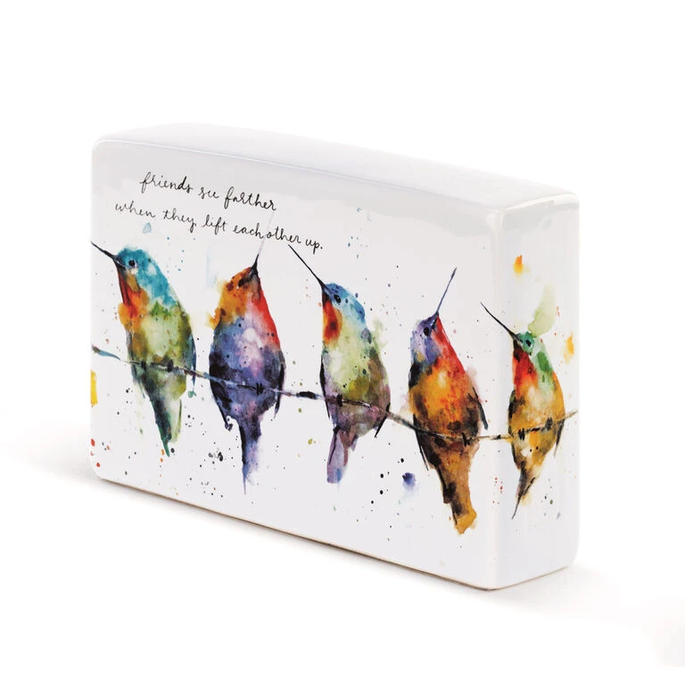 Demdaco Hummers On A Wire Ceramic Quote Block, 6x4 - Image 2
