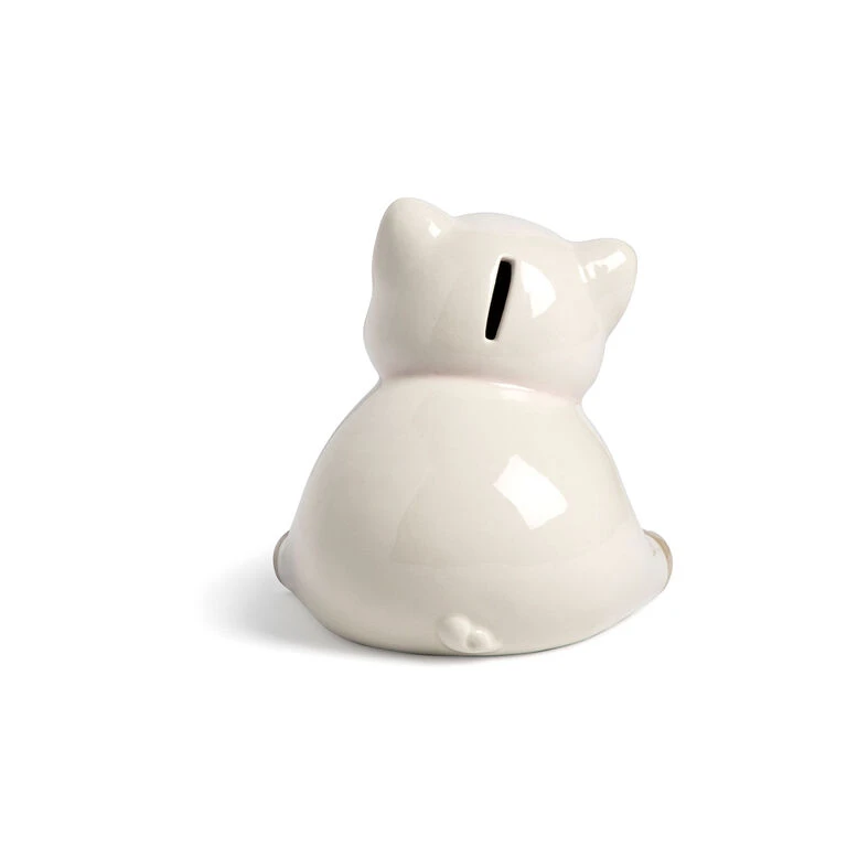 Demdaco Cream Piggy Bank, 6" - Image 2
