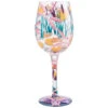 Lolita Dragonfly Magic Handpainted Wine Glass, 15 Oz.