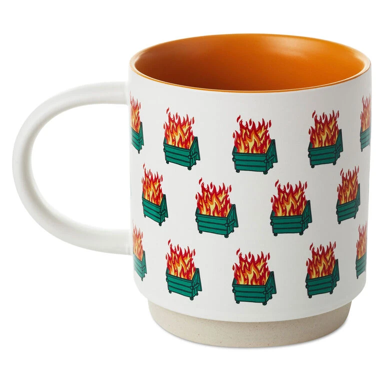 Hallmark Dumpster Fires Funny Mug, 16 Oz. - Image 2