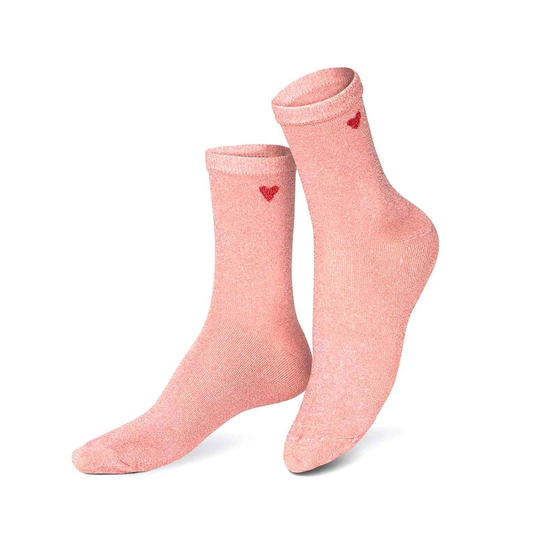 Doiy Eat My Socks Love Me Pink Valentine's Day Socks With Hearts