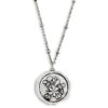 Floral Charm Dear You Mom Necklace, 17.5"