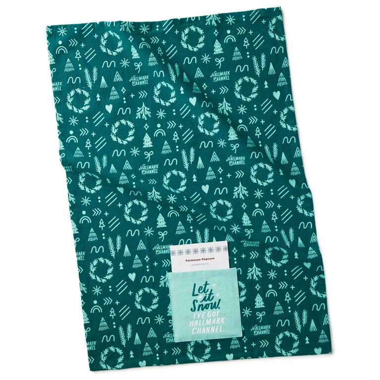 Hallmark Channel Let It Snow Tea Towel With Recipe Cards