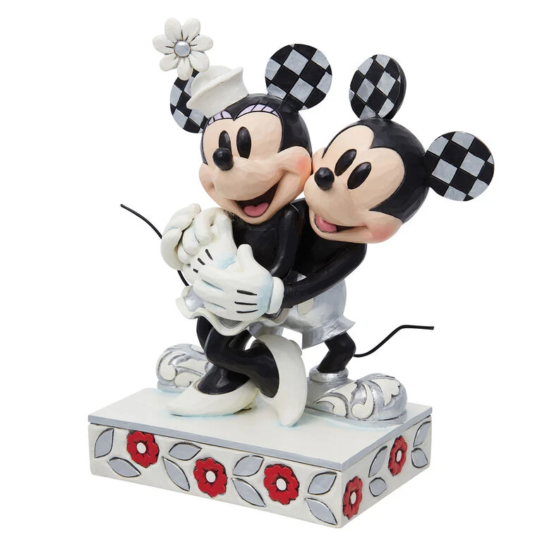 Enesco Jim Shore Disney 100 Years Of Wonder Mickey And Minnie Hugging Figurine, 7.25" - Image 3