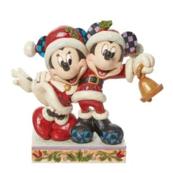 Enesco Jim Shore Disney Mickey And Minnie Santas Figurine, 6.69"
