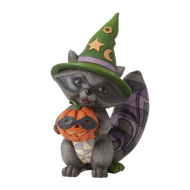 Enesco Jim Shore Halloween Raccoon Figurine, 5.9"
