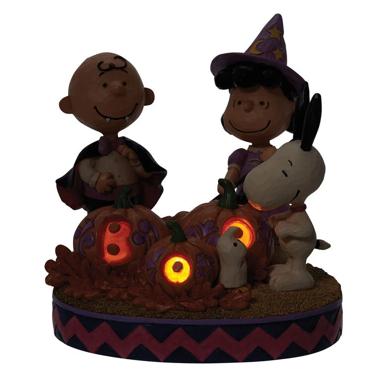 Enesco Jim Shore Peanuts Gang Halloween Figurine With Light, 5.55" - Image 2