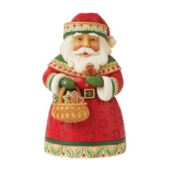 Enesco Jim Shore Pint-Sized Santa With Christmas Cookies Figurine, 5.1"