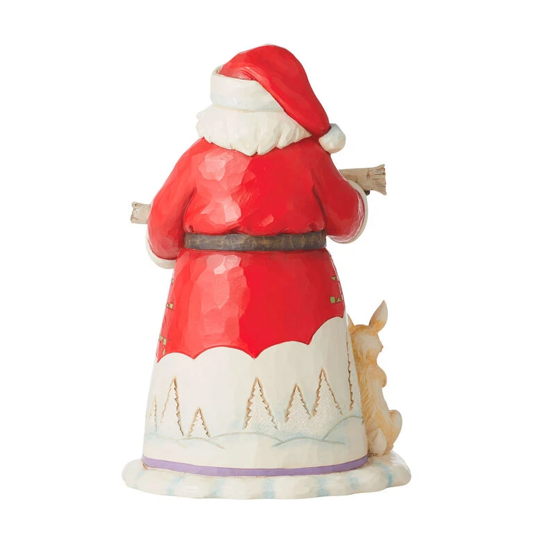 Enesco Jim Shore Santa With Birch Branch And Animals Figurine, 8.5" - Image 2