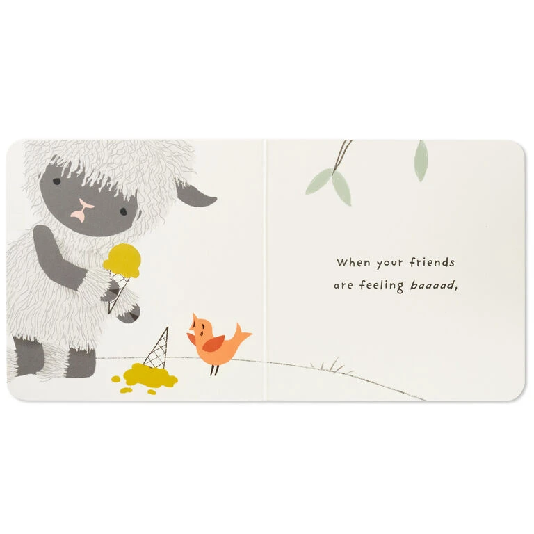 Hallmark MopTops Highland Sheep Stuffed Animal With You Are Kind Board Book - Image 6