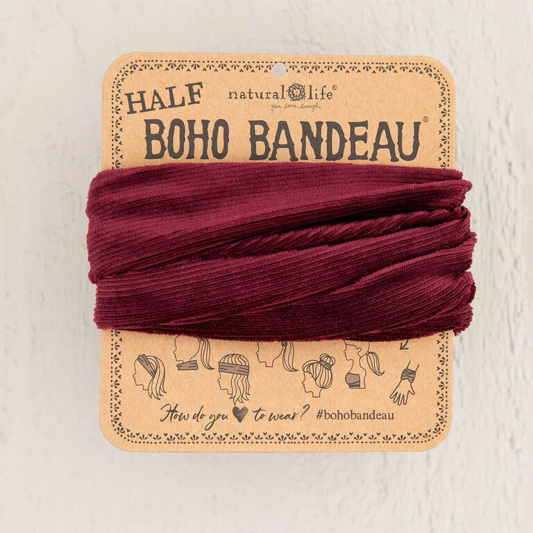 Natural Life Wine Corduroy Boho Bandeau