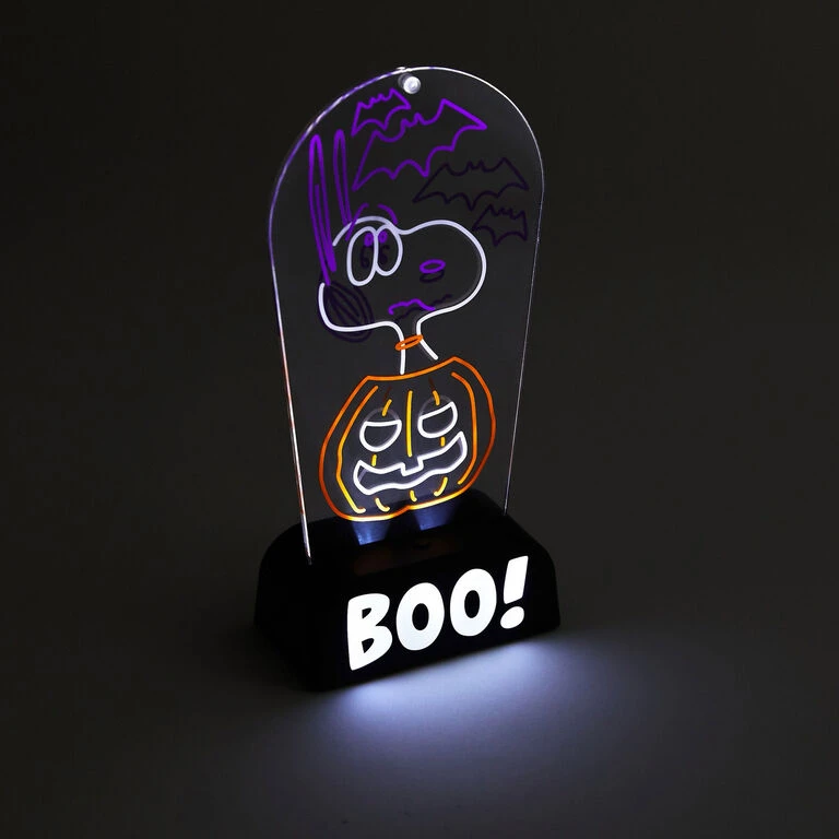 Hallmark Peanuts® Snoopy Boo! Light-Up Sign - Image 2