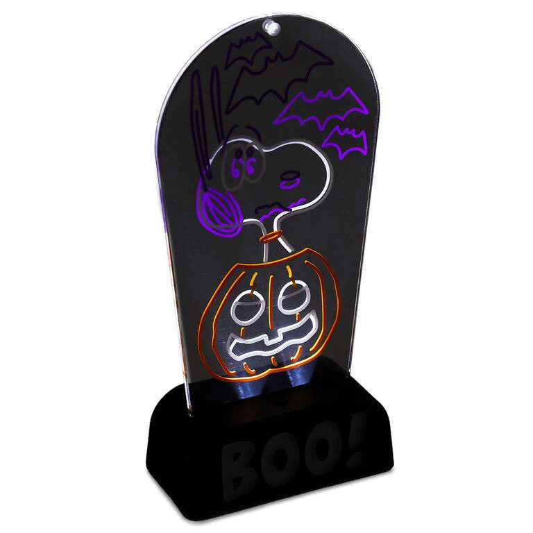 Hallmark Peanuts® Snoopy Boo! Light-Up Sign - Image 3