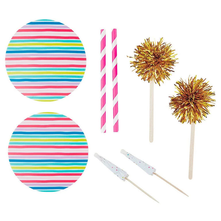 Pink Party Time Cocktail Shaker And Accessories Set - Image 2