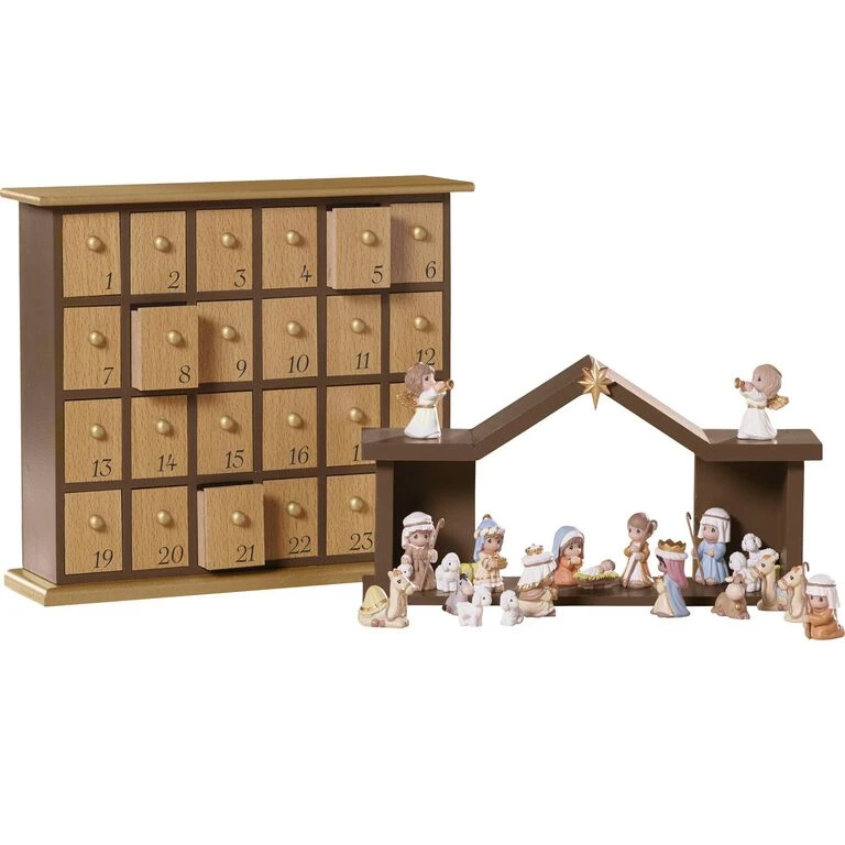 Precious Moments Nativity Figurines Advent Calendar, 26-Piece Set - Image 2