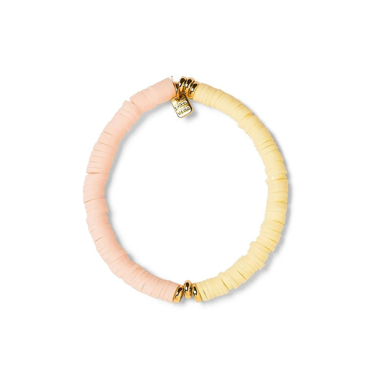 Pura Vida Darling Yellow And Peach Stretch Bracelet