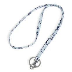 Vera Bradley Lanyard In Perennials Gray
