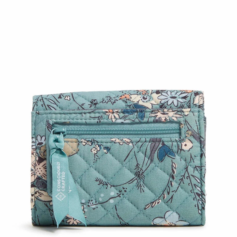 Vera Bradley RFID Riley Compact Wallet In Sunlit Garden Sage - Image 2
