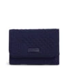 Vera Bradley RFID Riley Compact Wallet In Classic Navy