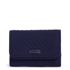 Vera Bradley RFID Riley Compact Wallet In Classic Navy